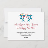 Shark Spaß Fun Christmas Red Feiertagskarte (Rückseite)