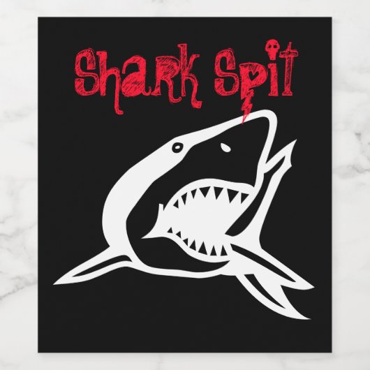 Shark Spit Boot Great White Boot Ozeane Segeln Weinetikett (Einzelnes Label)
