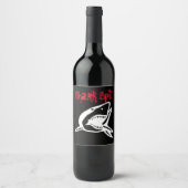 Shark Spit Boot Great White Boot Ozeane Segeln Weinetikett (Vorderseite)