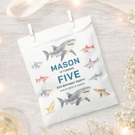 Shark Splash 5th Birthday Party | Cute Ocean Kids Geschenktütchen