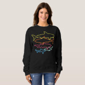 Shark Sprichwort Just Girl | Shark Lovers Design Sweatshirt (Vorne ganz)