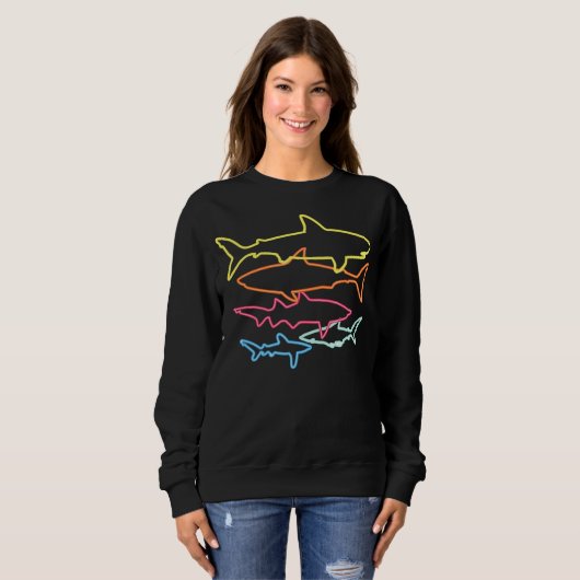 Shark Sprichwort Just Girl | Shark Lovers Design Sweatshirt (Vorne ganz)
