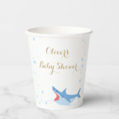 Shark Summer Boy Baby Dusche Pappbecher (Vorderseite)