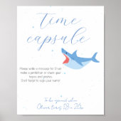 Shark Summer Party Pool und Birthday Time Kapsel Poster (Vorne)