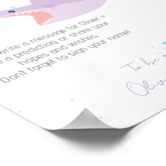 Shark Summer Party Pool und Birthday Time Kapsel Poster (Ecke)