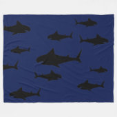 Shark Swarm Fleecedecke (Vorderseite (Horizontal))