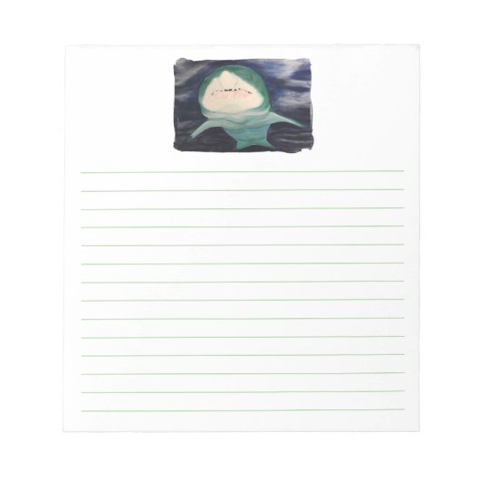 Shark Swimming, Lined Notepads Notizblock (Vorderseite)