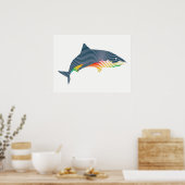 Shark Swoosh Illustration Poster (Küche)