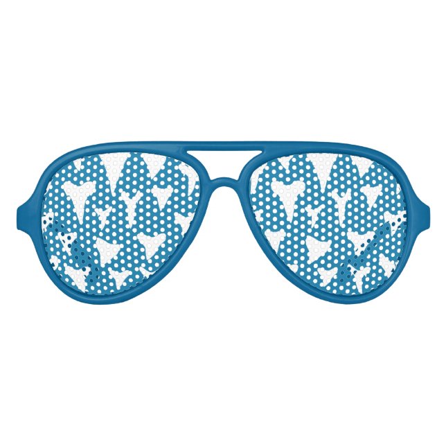 Shark Teeth Funny Blue Partybrille (Vorderseite)
