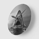 Shark Teeth Runde Wanduhr (Winkel)