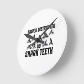 Shark TeethCollecting Shark Tooth Giftideas Runde Wanduhr (Winkel)