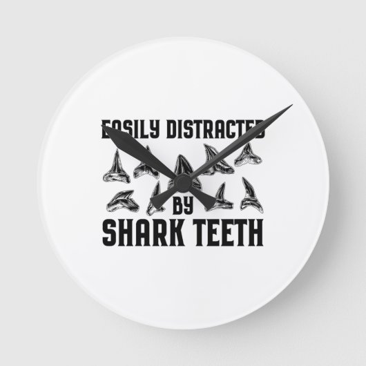 Shark TeethCollecting Shark Tooth Giftideas Runde Wanduhr (Vorderseite)