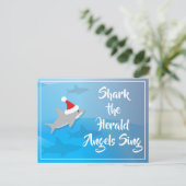 Shark the Herald Angels Sing Postkarte (Stehend Vorderseite)