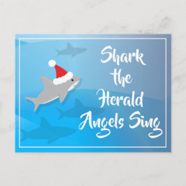 Shark the Herald Angels Sing Postkarte