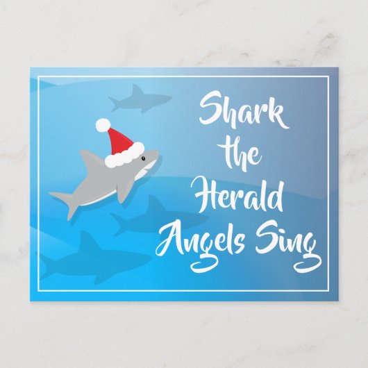 Shark the Herald Angels Sing Postkarte (Vorderseite)