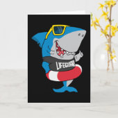 Shark the lifeguard karte (Gelbe Blume)