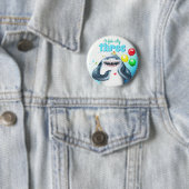 Shark Theme Kindergeburtstag Button (Beispiel)