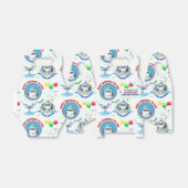 Shark Theme Kindergeburtstag Geschenkschachtel (Ungefaltet)