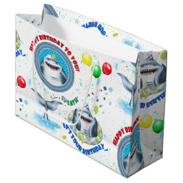 Shark Theme Kindergeburtstag Große Geschenktüte