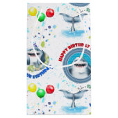 Shark Theme Kindergeburtstag Party Kleine Geschenktüte (Rückseite)