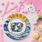 Shark Themed Nautical Boy's Birthday Party Pappteller (Party)