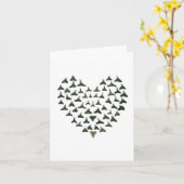Shark Tooth Heart Notecard Karte (Gelbe Blume)