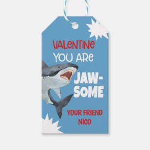 Shark Valentine Favor Tag Geschenkanhänger