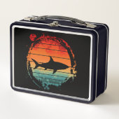 SHARK VINTAG RETRO METALL BROTDOSE (Vorderseite)