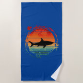 SHARK VINTAG RETRO STRANDTUCH (Vorderseite)