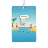 Shark Volleyball Funny Cartoon Autolufterfrischer (Rückseite)