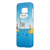 Shark Volleyball Funny Cartoon Case-Mate Samsung Galaxy Hülle (Rückseite Links)
