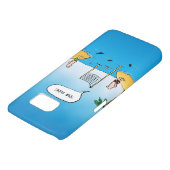 Shark Volleyball Funny Cartoon Case-Mate Samsung Galaxy Hülle (unten)