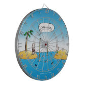 Shark Volleyball Funny Cartoon Dartscheibe (Vorderseite Links)