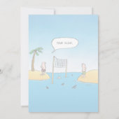 Shark Volleyball Funny Cartoon Flat Card (Rückseite)