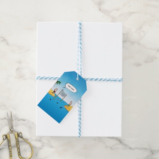 Shark Volleyball Funny Cartoon Geschenkanhänger (Mit Garn)