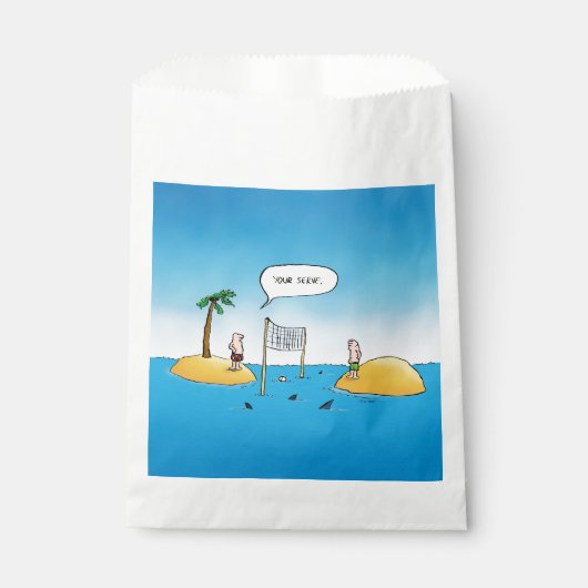Shark Volleyball Funny Cartoon Geschenktütchen (Vorderseite)