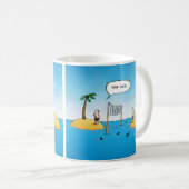 Shark Volleyball Funny Cartoon Kaffeetasse (VorderseiteRechts)