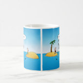 Shark Volleyball Funny Cartoon Kaffeetasse (Mittel)