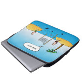 Shark Volleyball Funny Cartoon Laptop Schläfchen Laptopschutzhülle (Vorne Knopf)