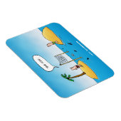 Shark Volleyball Funny Cartoon Magnet (Rechte Seite)