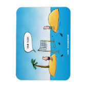 Shark Volleyball Funny Cartoon Magnet (Vertikal)