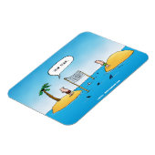 Shark Volleyball Funny Cartoon Magnet (Linke Seite)