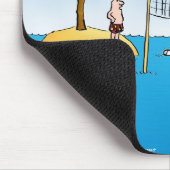 Shark Volleyball Funny Cartoon Mousepad (Ecke)