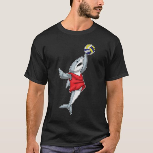 Shark Volleyball-Spieler Volleyball T-Shirt (Vorderseite)