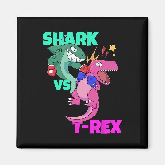 Shark Vs Dinosaur T Rex Boxhandschuhe für Kinder J Magnet (Vorne)