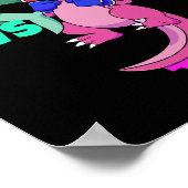 Shark Vs Dinosaur T Rex Boxhandschuhe für Kinder J Poster (Ecke)