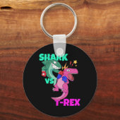 Shark Vs Dinosaur T Rex Boxhandschuhe für Kinder J Schlüsselanhänger (Vorderseite)