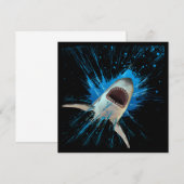 SHARK WASSER SPLASH OCEAN EINLADUNG (Vorne/Hinten)