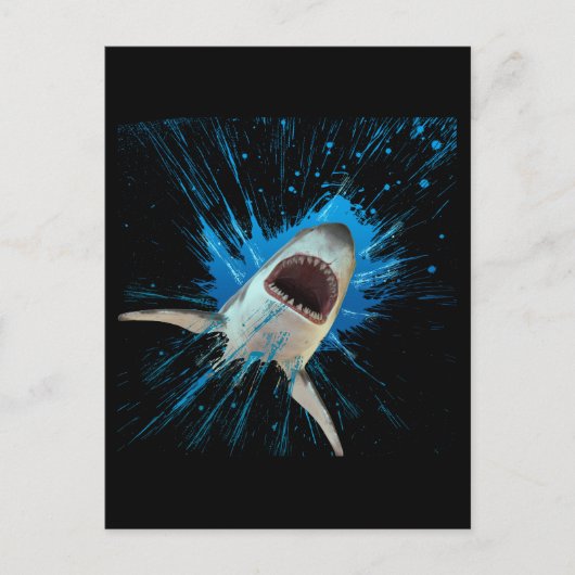 SHARK WASSER SPLASH OCEAN POSTKARTE (Vorderseite)