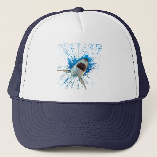 SHARK WASSER SPLASH OCEAN TRUCKERKAPPE (Vorderseite)